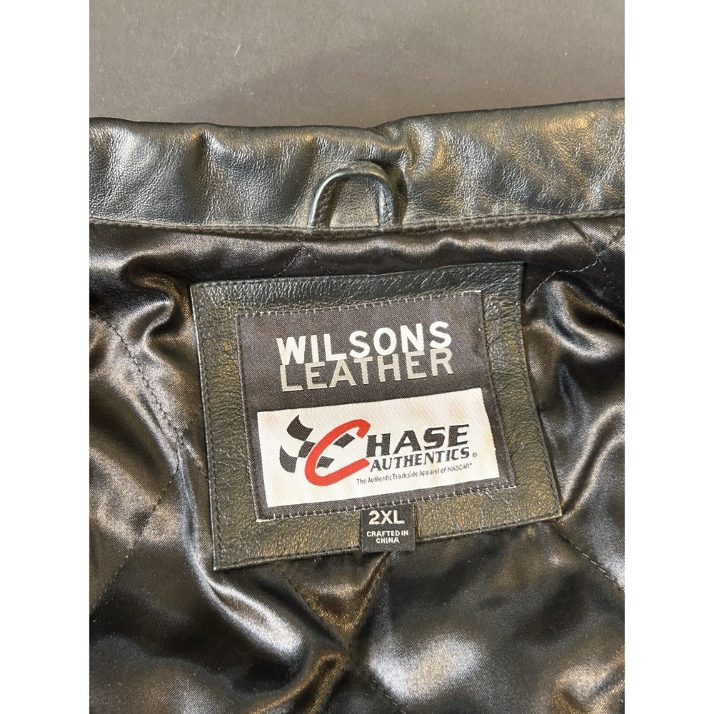Vintage Tony Stewart #20 NASCAR Racing Wilson's Leather Jacket Sz XXL - Picture 15 of 16